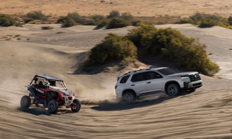 2026 Honda Pilot offroading with ATV