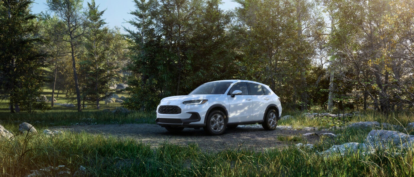 2026 Honda HR-V parked in a forest clearing