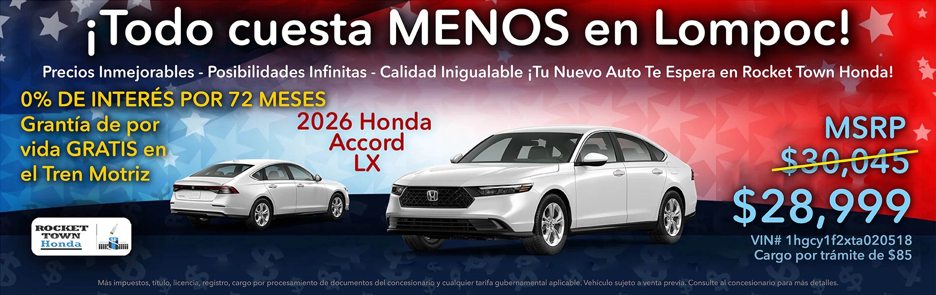2026 Honda Accord Buy Offer