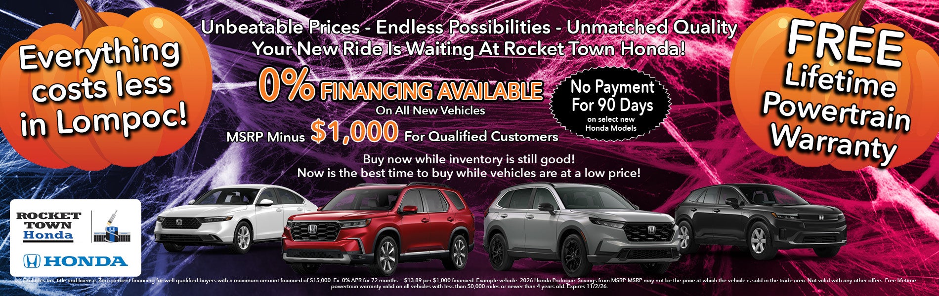 0% Financing Available | Rocket Town Honda